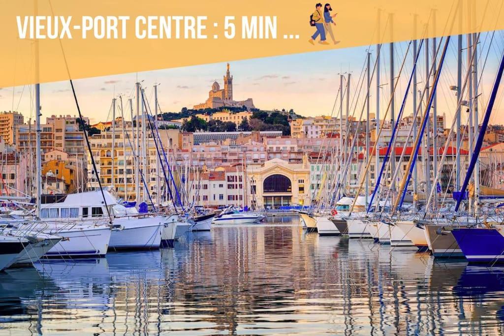 Divine Idylle Central Vieux-Port Terrasse Clim Марсель Экстерьер фото